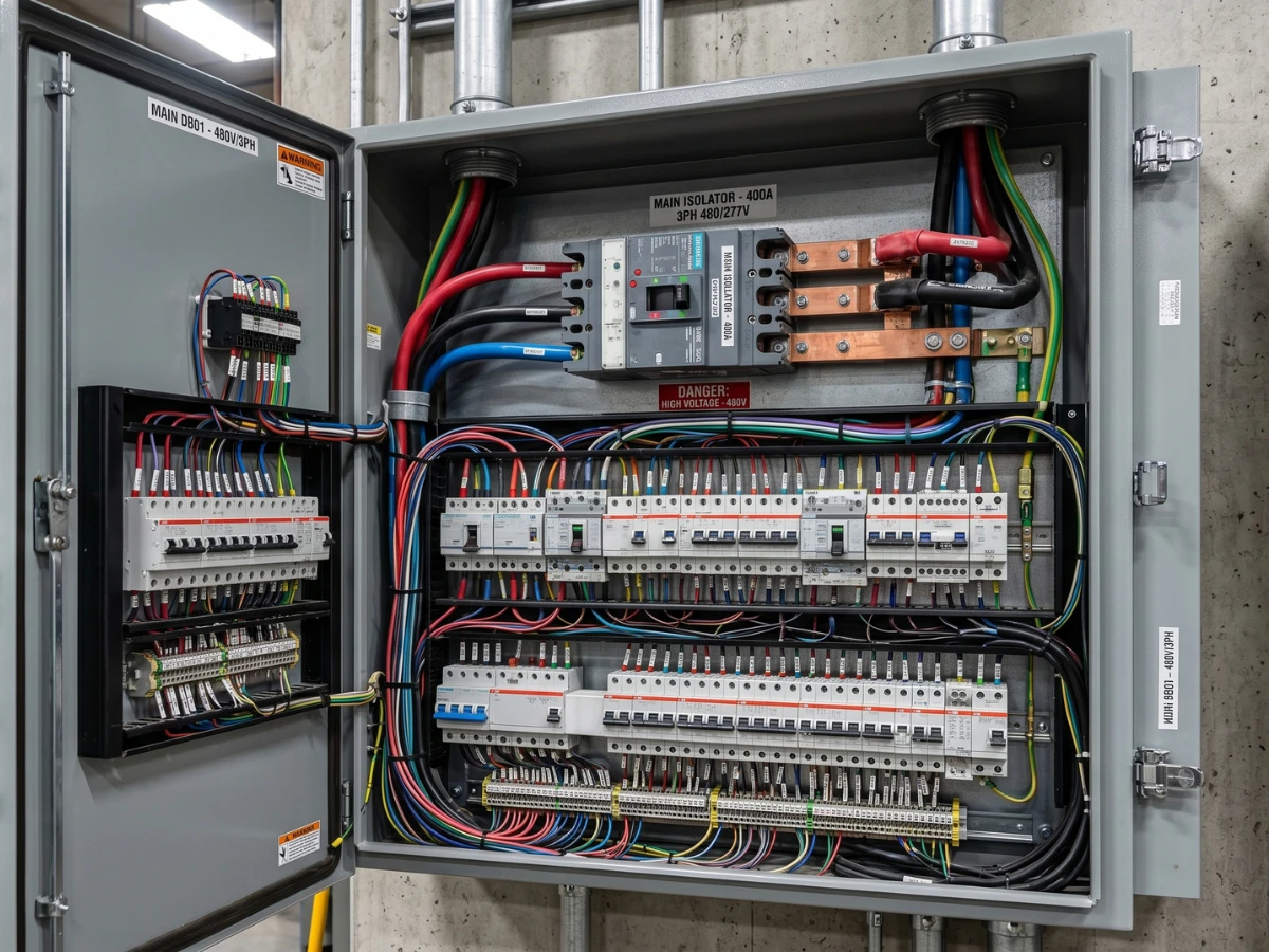 Image of an electrical panel for commercial installations
