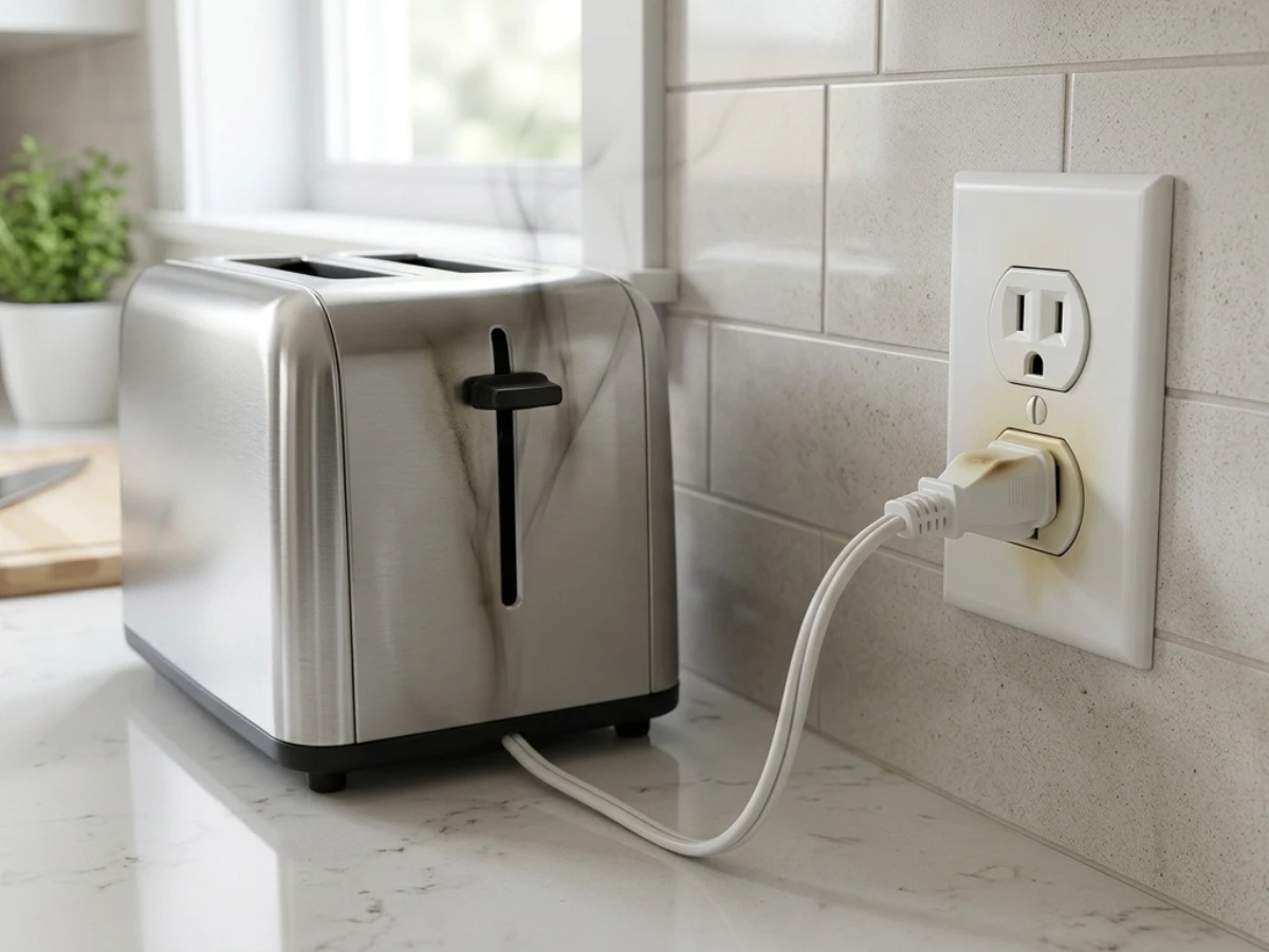 Image showing appliances damaged from a power surge