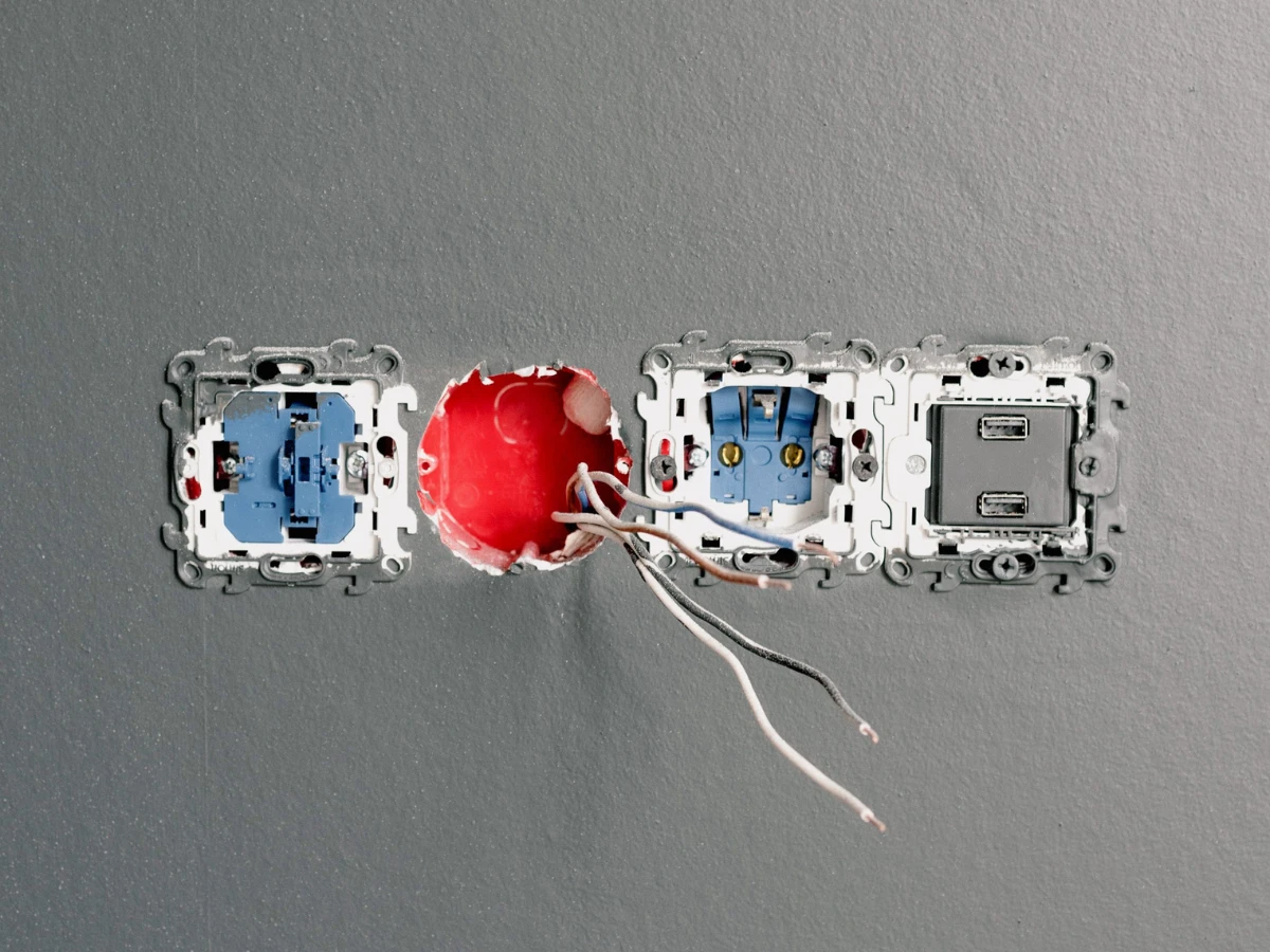 Image showing damaged wiring in a home