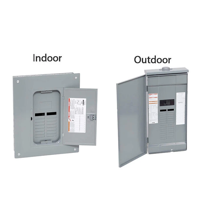 Recalled Schneider Electric QO panels, including indoor and outdoor models manufactured between 2020 and 2022